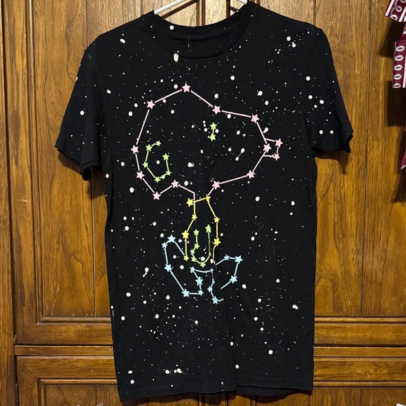Peanuts Tops - Peanuts Black and White Speckled T-Shirt